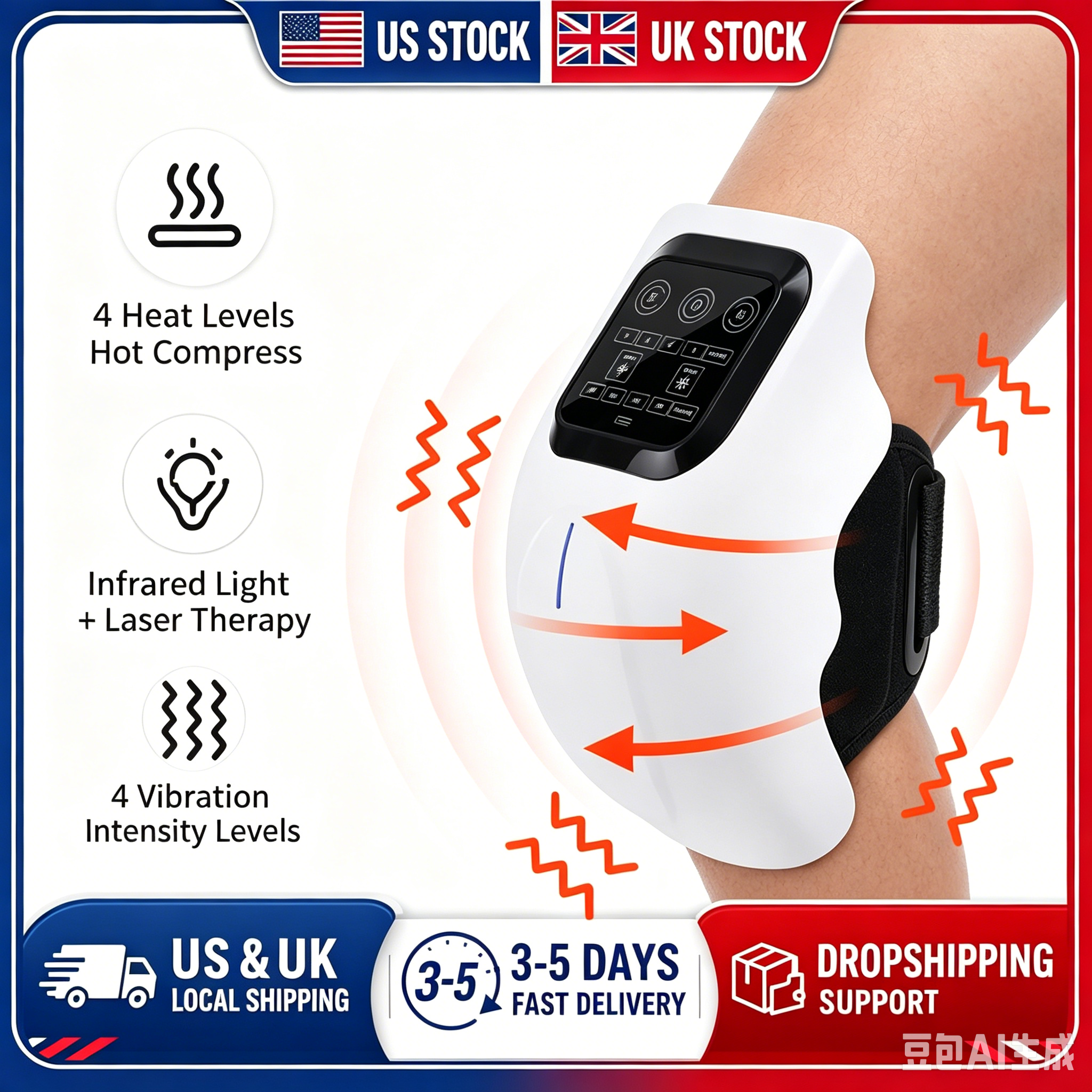 Smart Knee Wrap - جهاز تدليك الركبة بالأشعة تحت الحمراء