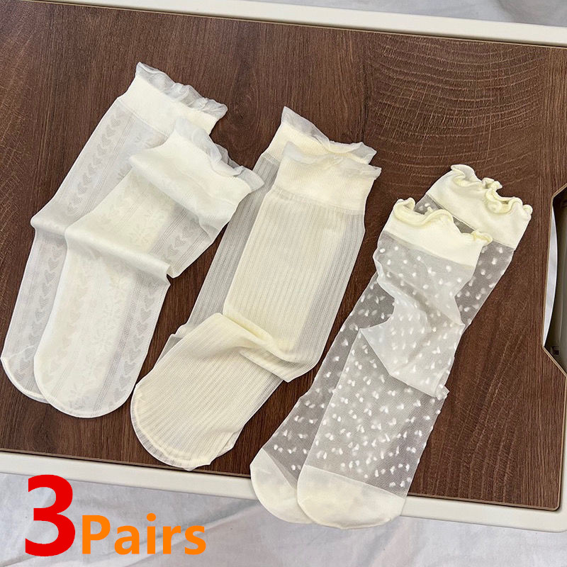 Baby Sock Oximeter - 3 زوج/وحدة طفل الفتيات جوارب طويلة