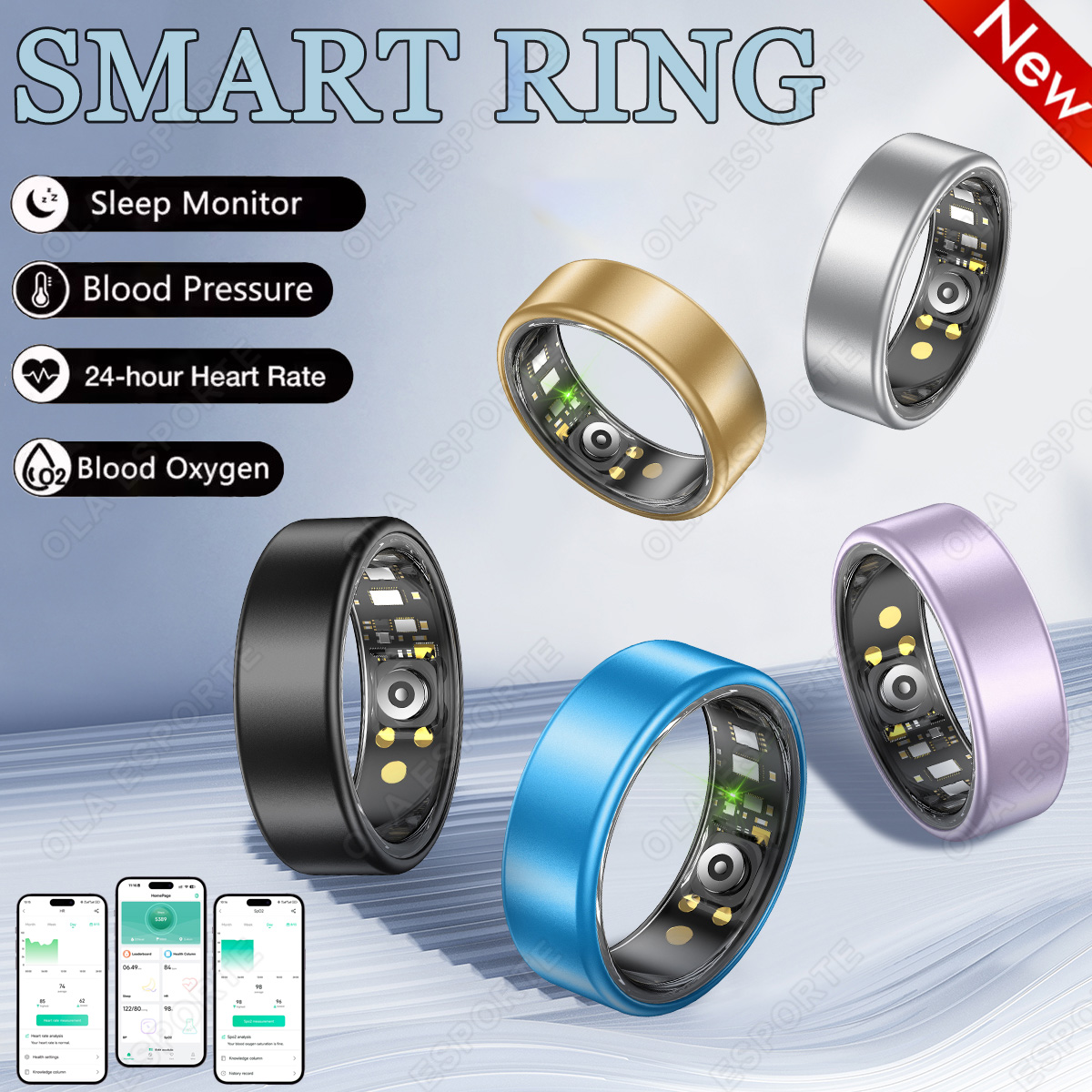 Temperature Ring Skin - خاتم ذكي جديد R09 للرجال والنساء