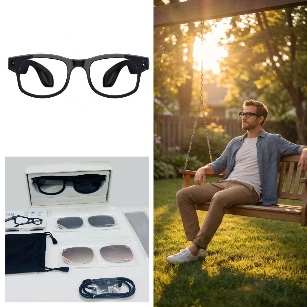Smart Glasses Lens - نظارات ذكية 2 في 1 بتقنية