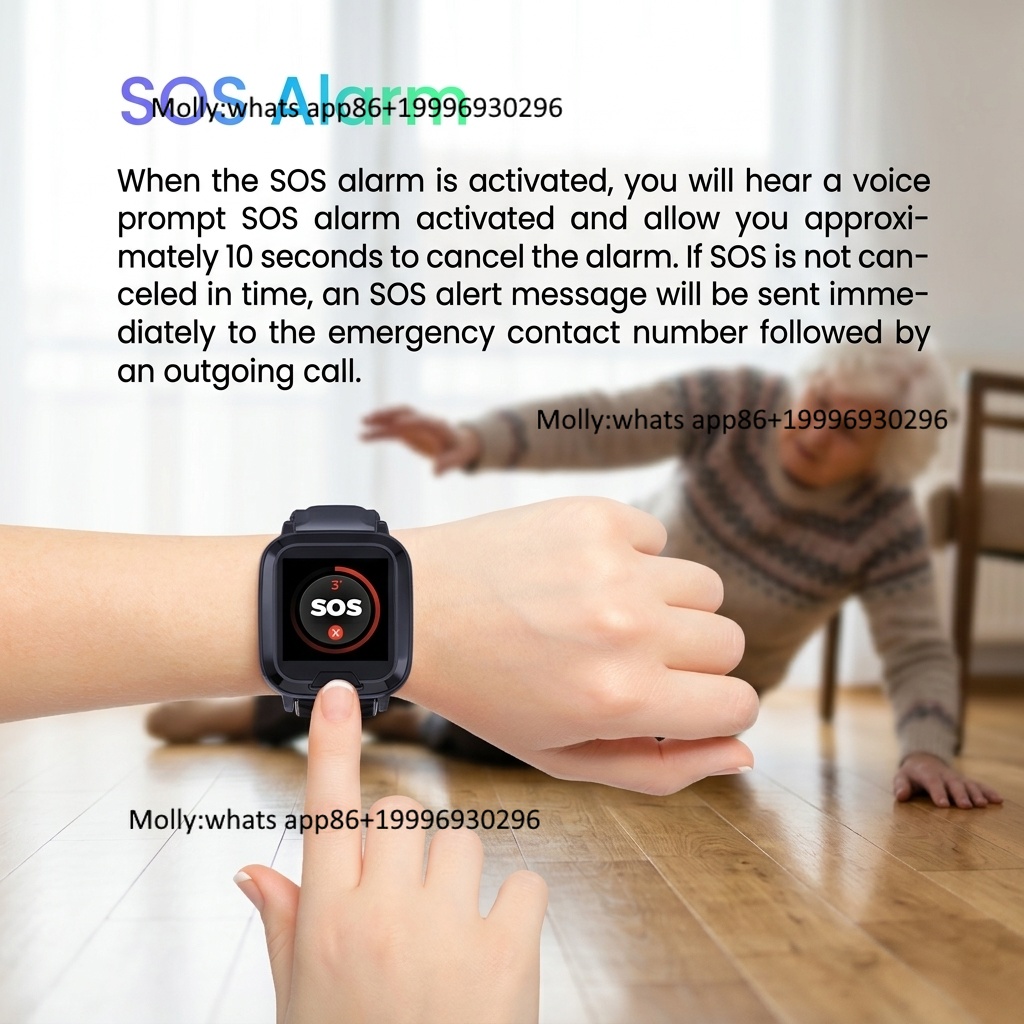 Fall Detection Watch - ساعة ذكية للمسنين مع تتبع GPS