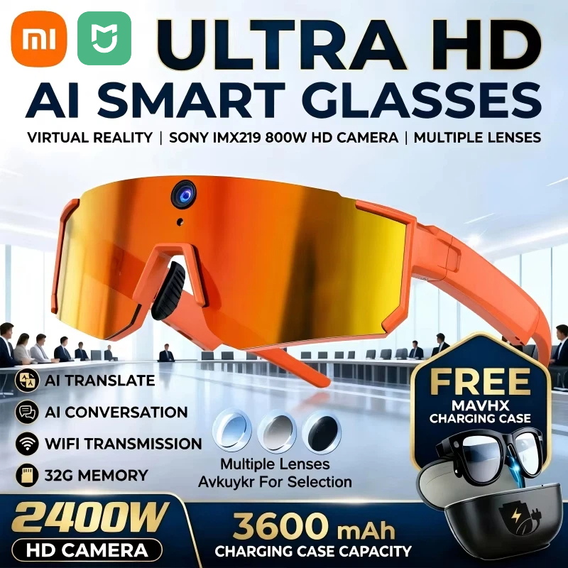Smart Glasses Lens - نظارات ذكية Mijia للدراجات مع تسجيل