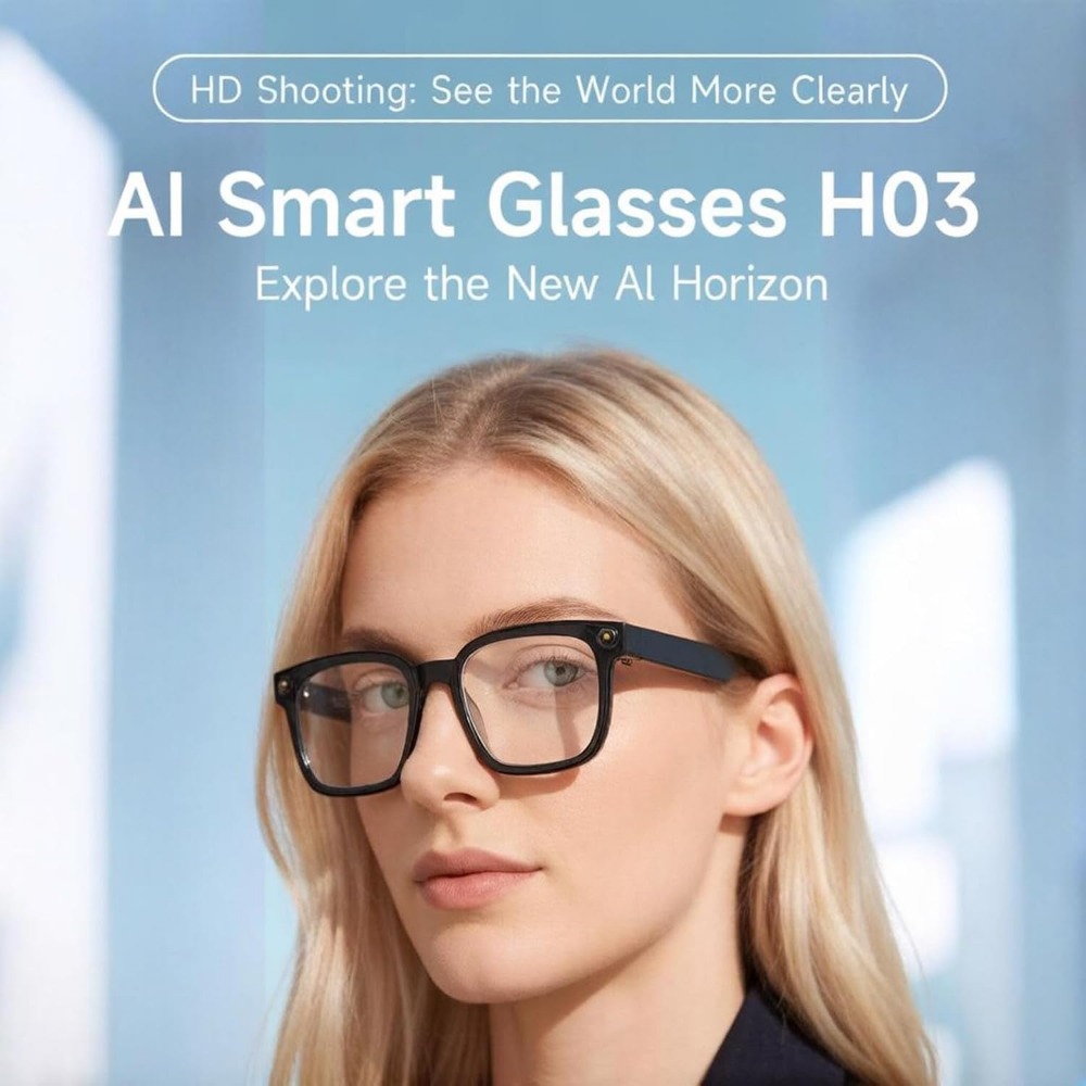 نظارات ذكية مع كاميرا بدقة 8 م - مراجعة Smart Glasses Lens وسعره