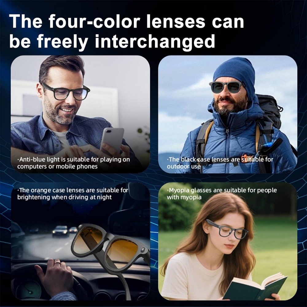 نظارات ذكية مع كاميرا عالية ال - مراجعة Smart Glasses Lens وسعره