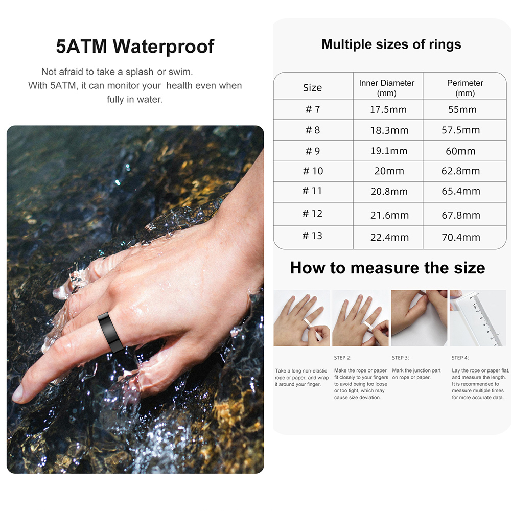 خاتم ذكي R09 من الفولاذ المقاو - مراجعة Temperature Ring Skin وسعره