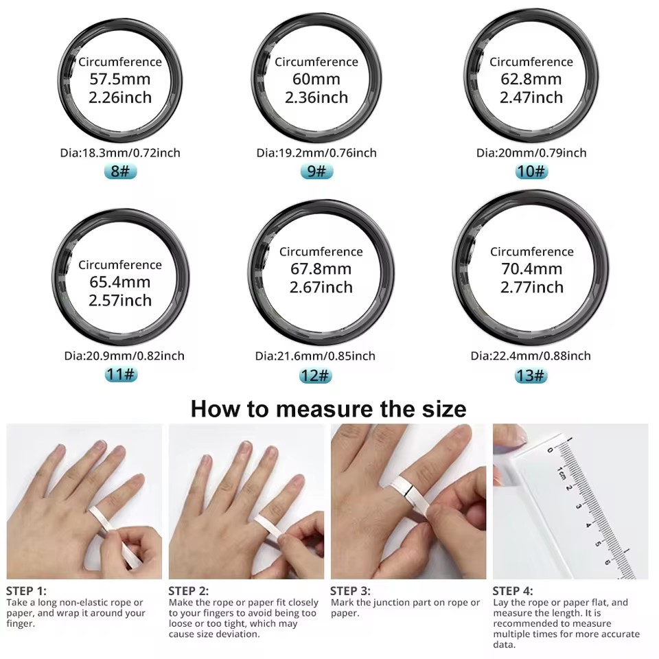 R09 حلقة ذكية للرجال والنساء م - مراجعة Temperature Ring Skin وسعره
