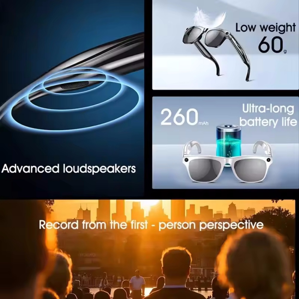 نظارات ذكية AI كاميرا HD يمكن  - مراجعة Smart Glasses Lens وسعره