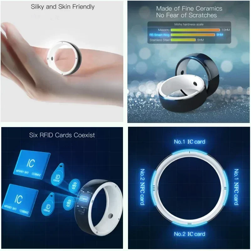 حلقة ذكية 6 بطاقات تحديد الهوي - مراجعة Smart Ring Nfc Pay وسعره