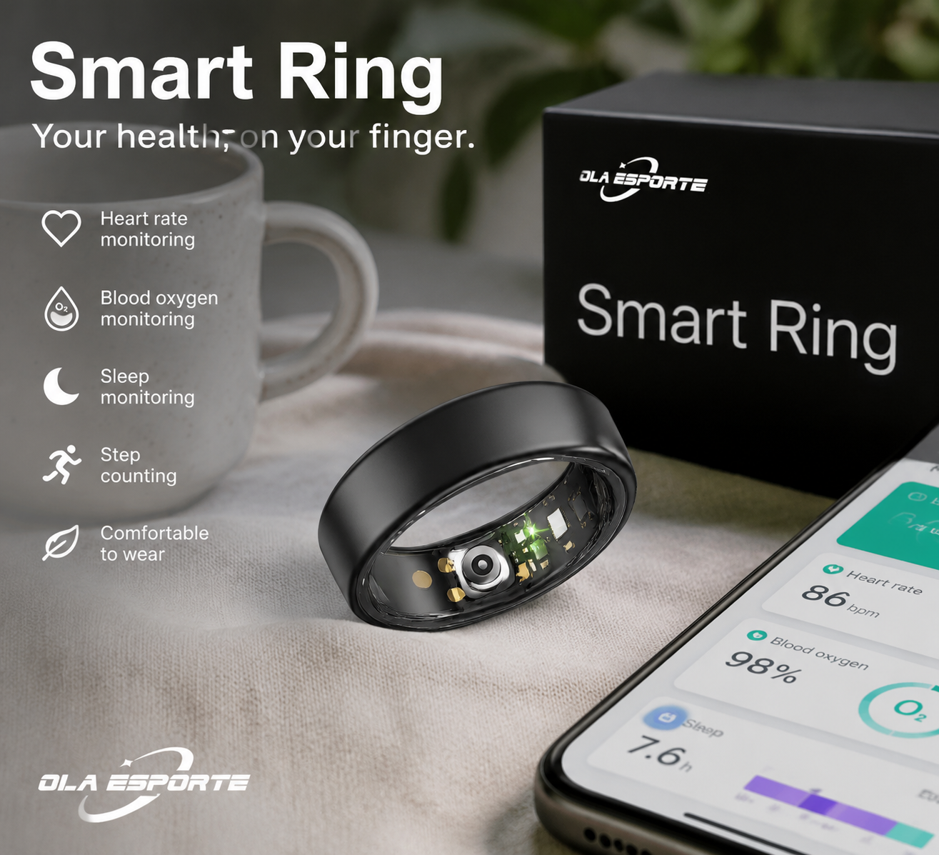 خاتم ذكي للرجال والنساء مع علب - مراجعة Temperature Ring Skin وسعره