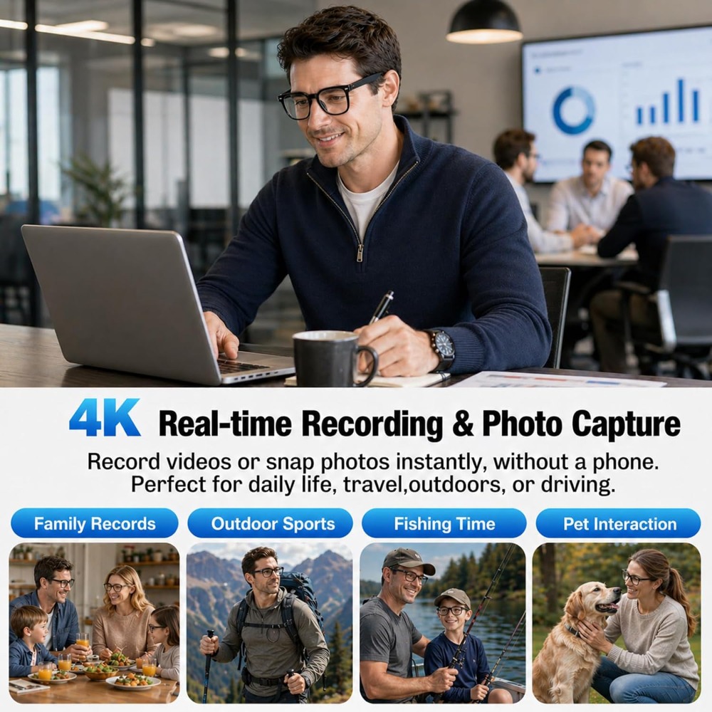 نظارات ذكية للسفر: تصوير فيديو - مراجعة Smart Glasses Lens وسعره