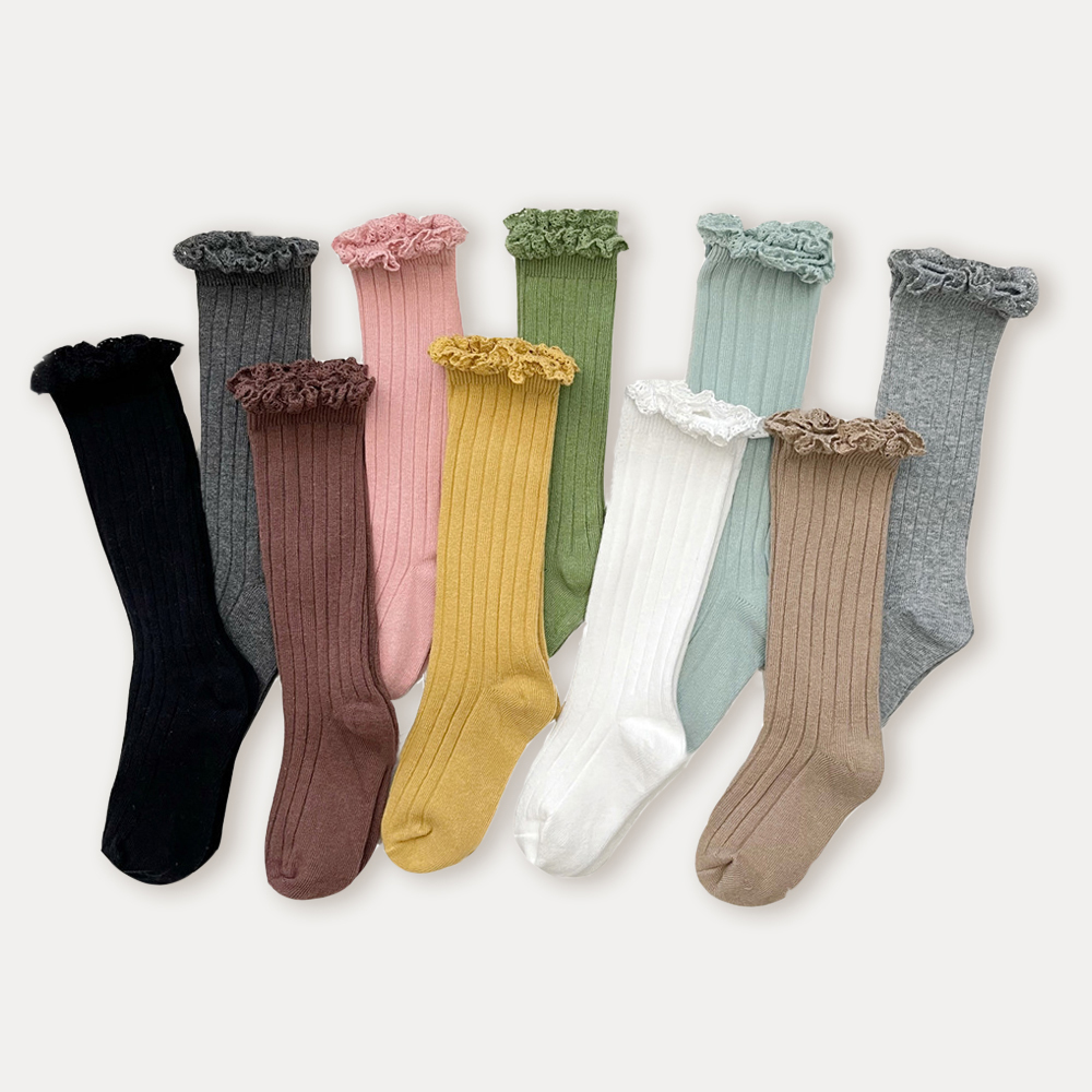 أطفال جوارب طويلة إلى الركب طف - مراجعة Baby Sock Oximeter وسعره