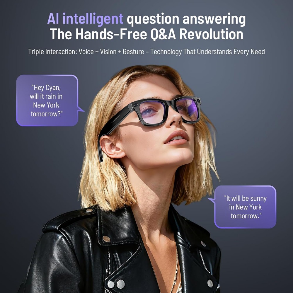 نظارات ذكية مع كاميرا 800 واط، - مراجعة Smart Glasses Lens وسعره