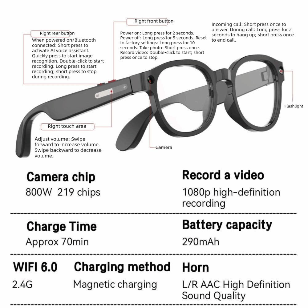 نظارات ذكية 2 في 1 بتقنية الذك - مراجعة Smart Glasses Lens وسعره