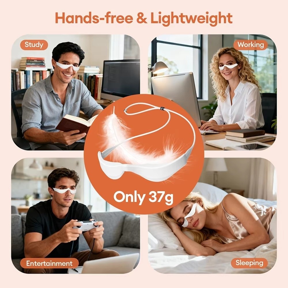 جهاز تدليك العين ثلاثي الأبعاد - مراجعة Light Therapy Glasses وسعره