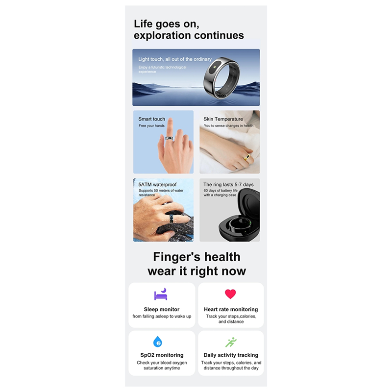 Ingenious-R08 حلقة ذكية مقاومة - مراجعة Temperature Ring Skin وسعره