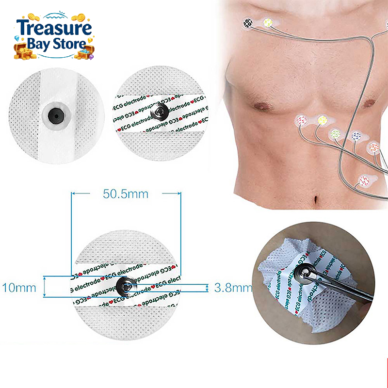 50 قطعة من أقطاب تخطيط القلب ا - مراجعة Ecg Patch Monitor وسعره